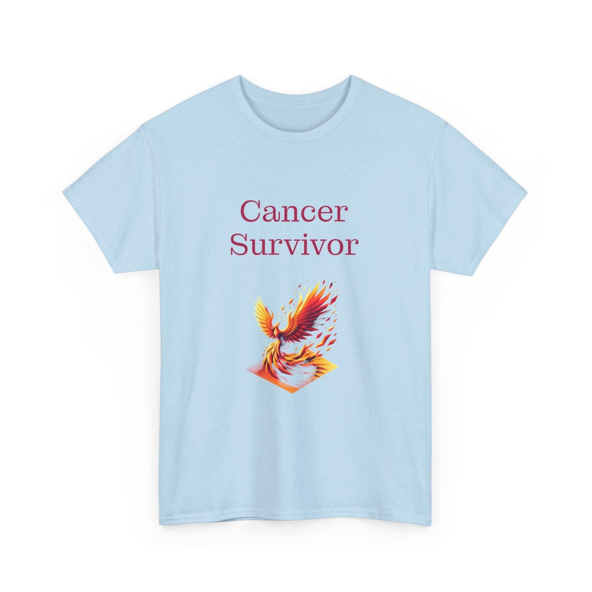 Cancer Survivor Unisex Heavy Cotton Tee - Empowering Apparel for Health Awareness - The Dreamer's Bookshop.