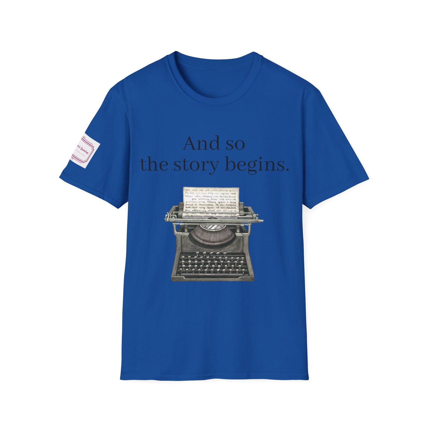 Unisex T-Shirt - Vintage Writing "Story Begins" for Book Lovers
