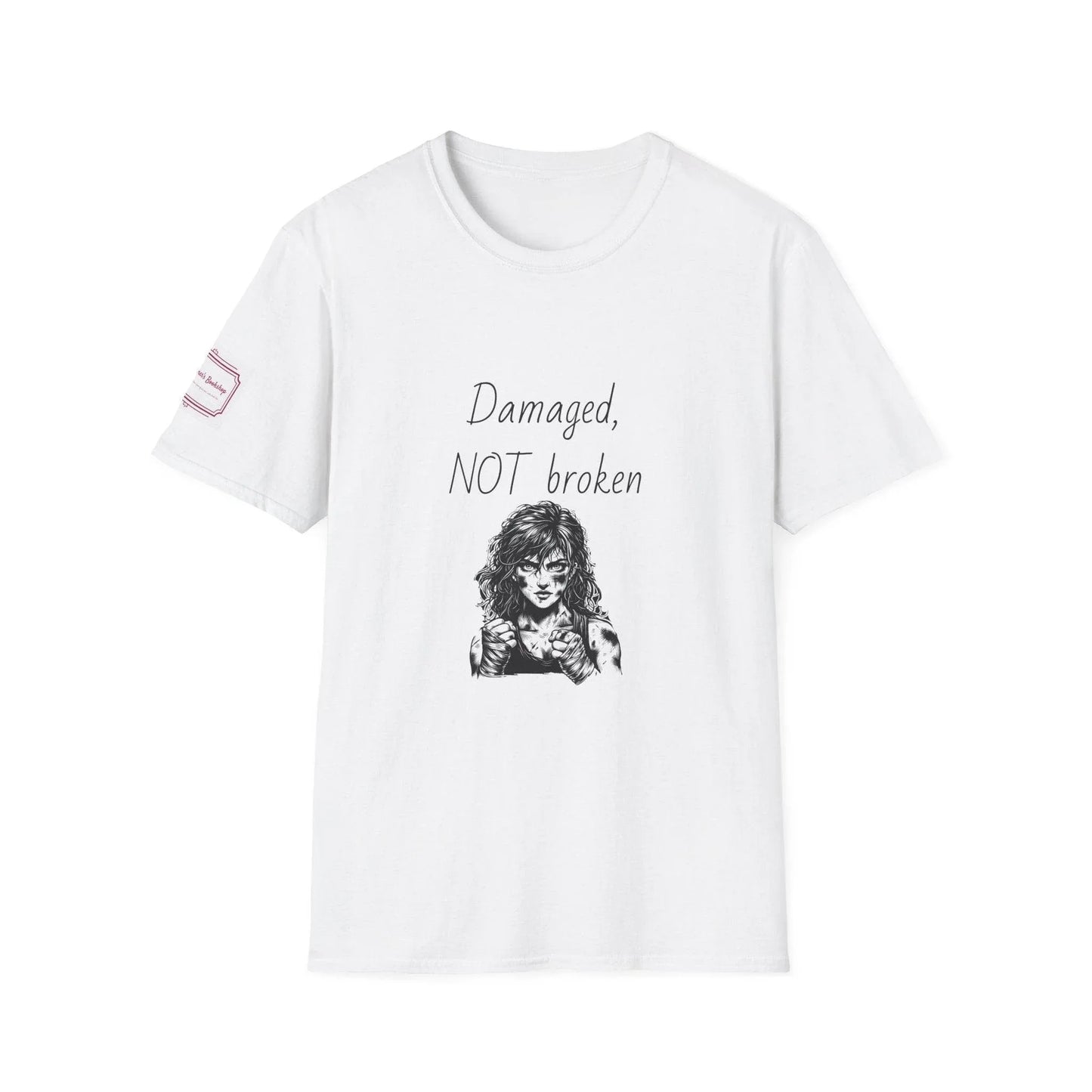 Fierce Survivor Unisex Softstyle T-Shirt - 'Damaged, NOT broken' - The Dreamer's Bookshop.