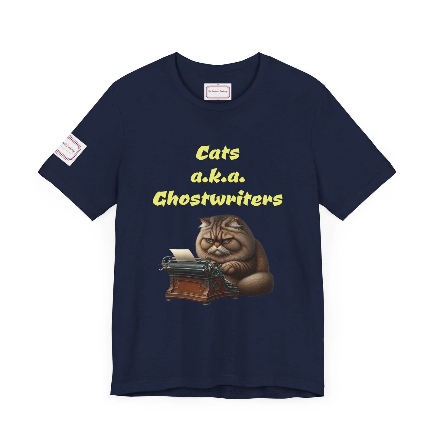 Cats Ghostwriters Tee - Fun Short Sleeve Shirt for Writers & Book Lovers - The Dreamer's Bookshop.