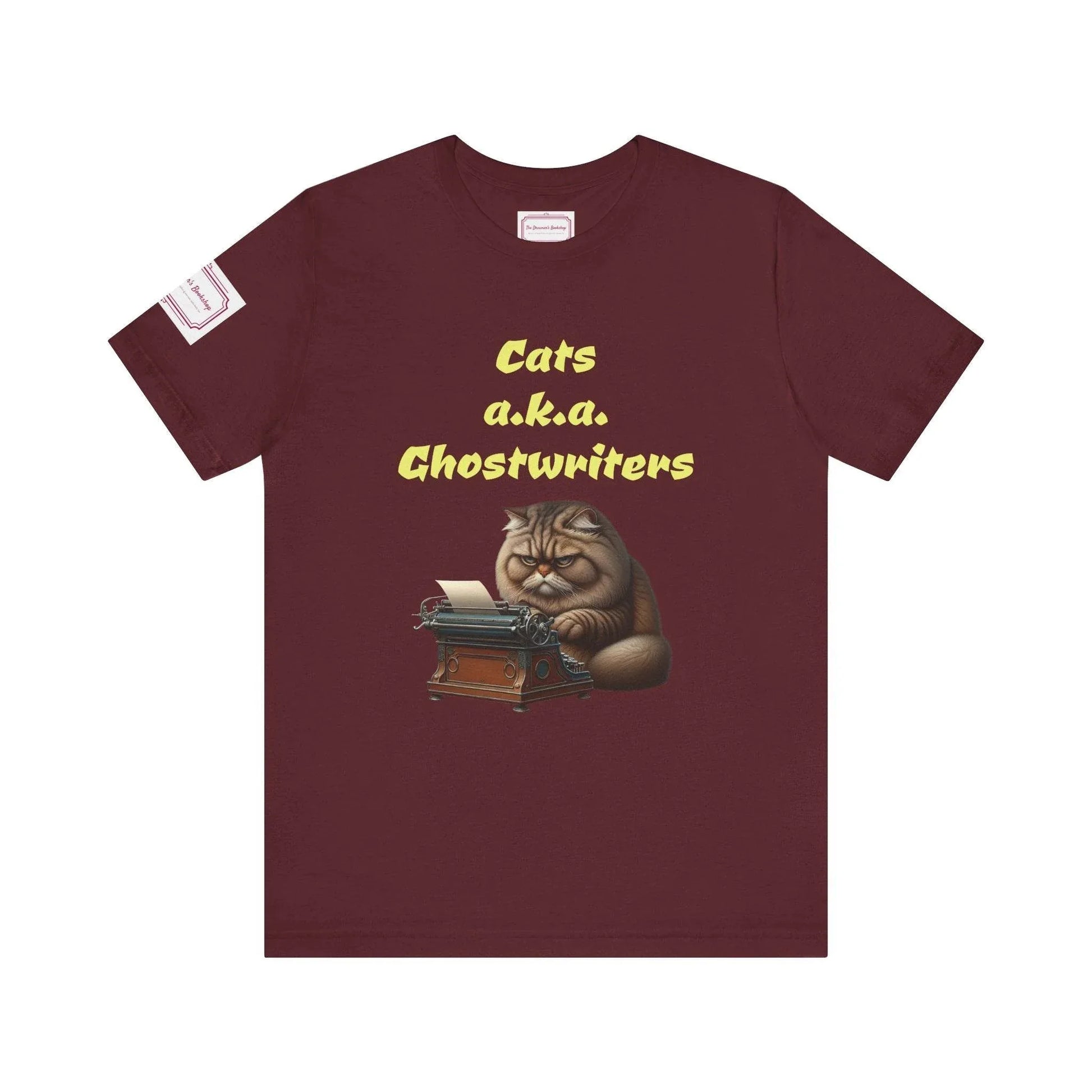 Cats Ghostwriters Tee - Fun Short Sleeve Shirt for Writers & Book Lovers - The Dreamer's Bookshop.