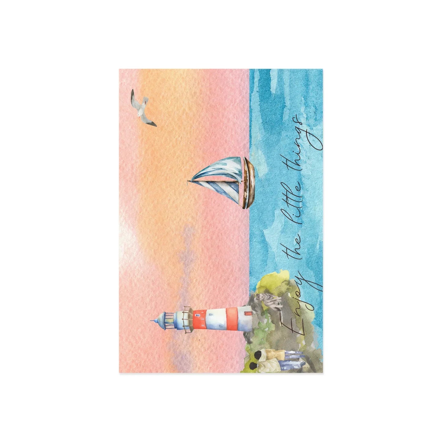 The Dreamer's Bookshop "Lighthouse" Enjoy the little things Card - The Dreamer's Bookshop.