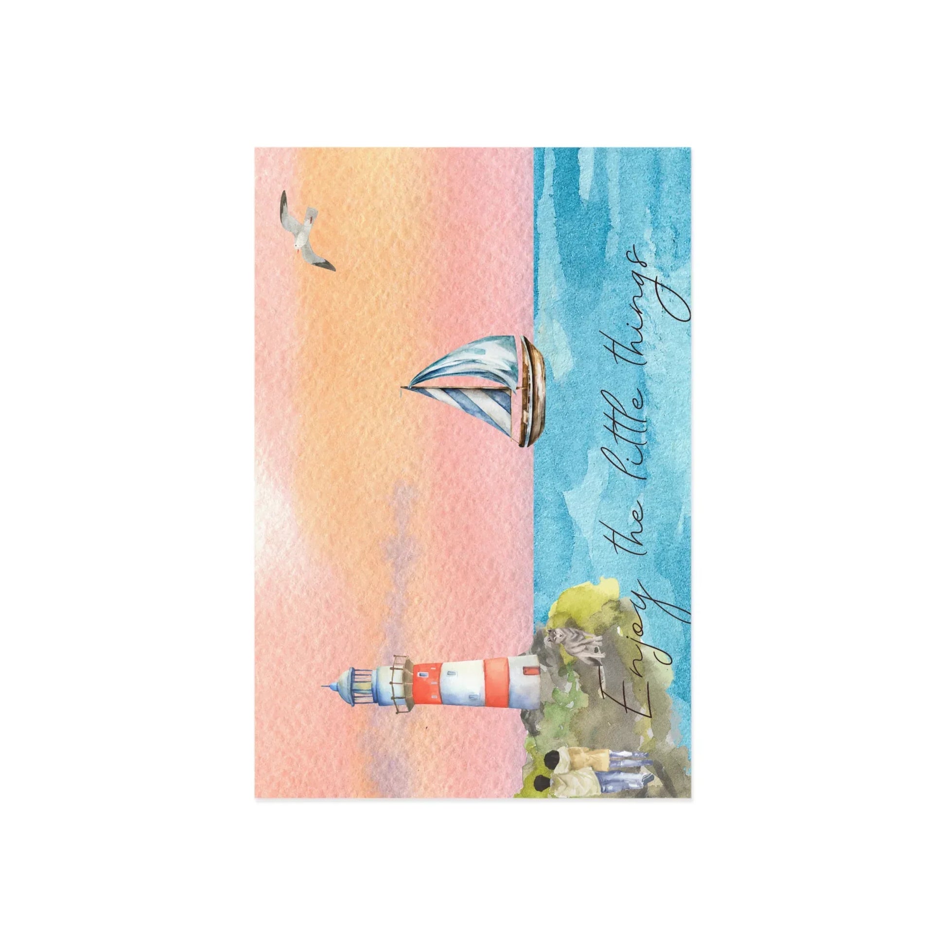 The Dreamer's Bookshop "Lighthouse" Enjoy the little things Card - The Dreamer's Bookshop.