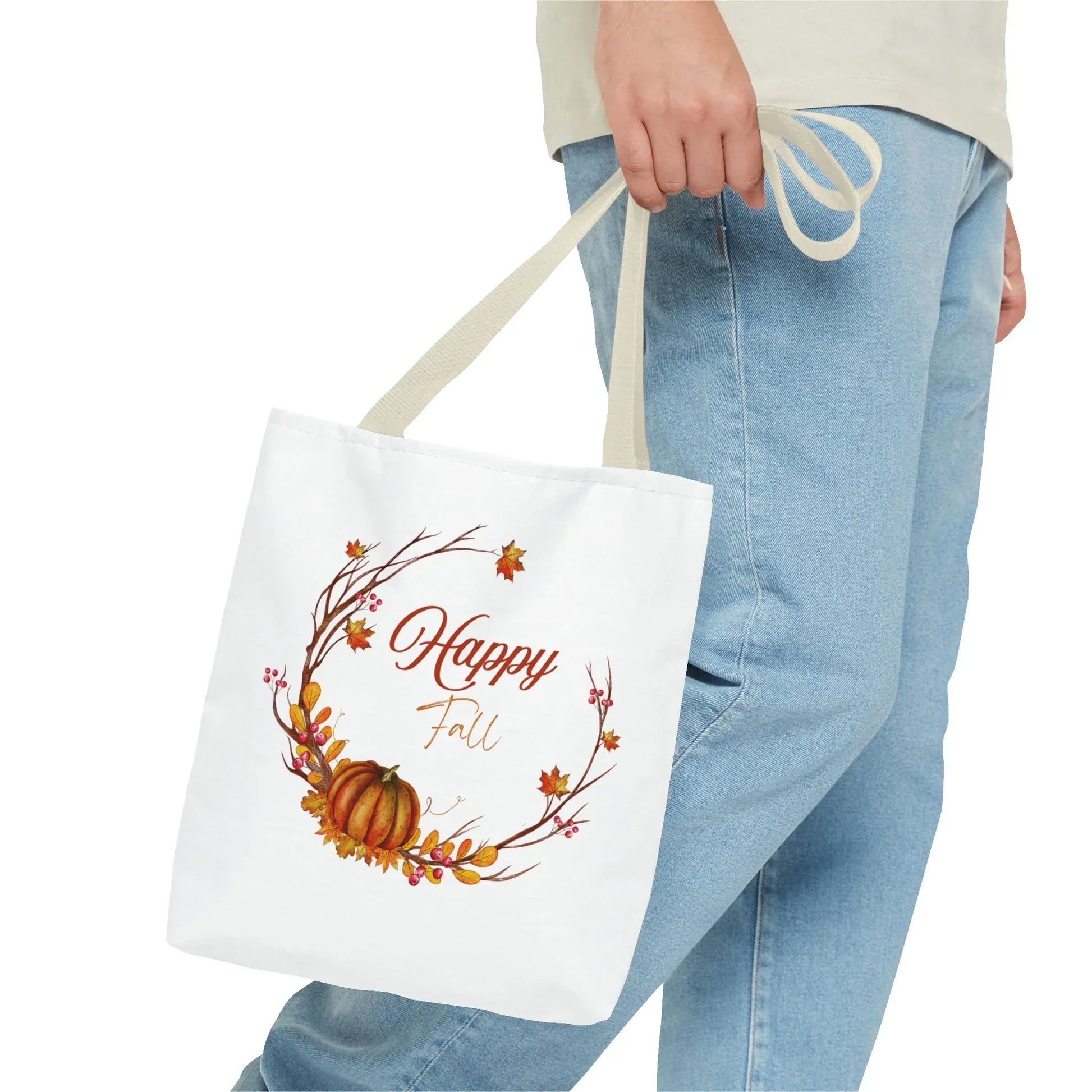 Happy Fall Tote Bag - Cozy Autumn Design - The Dreamer's Bookshop.