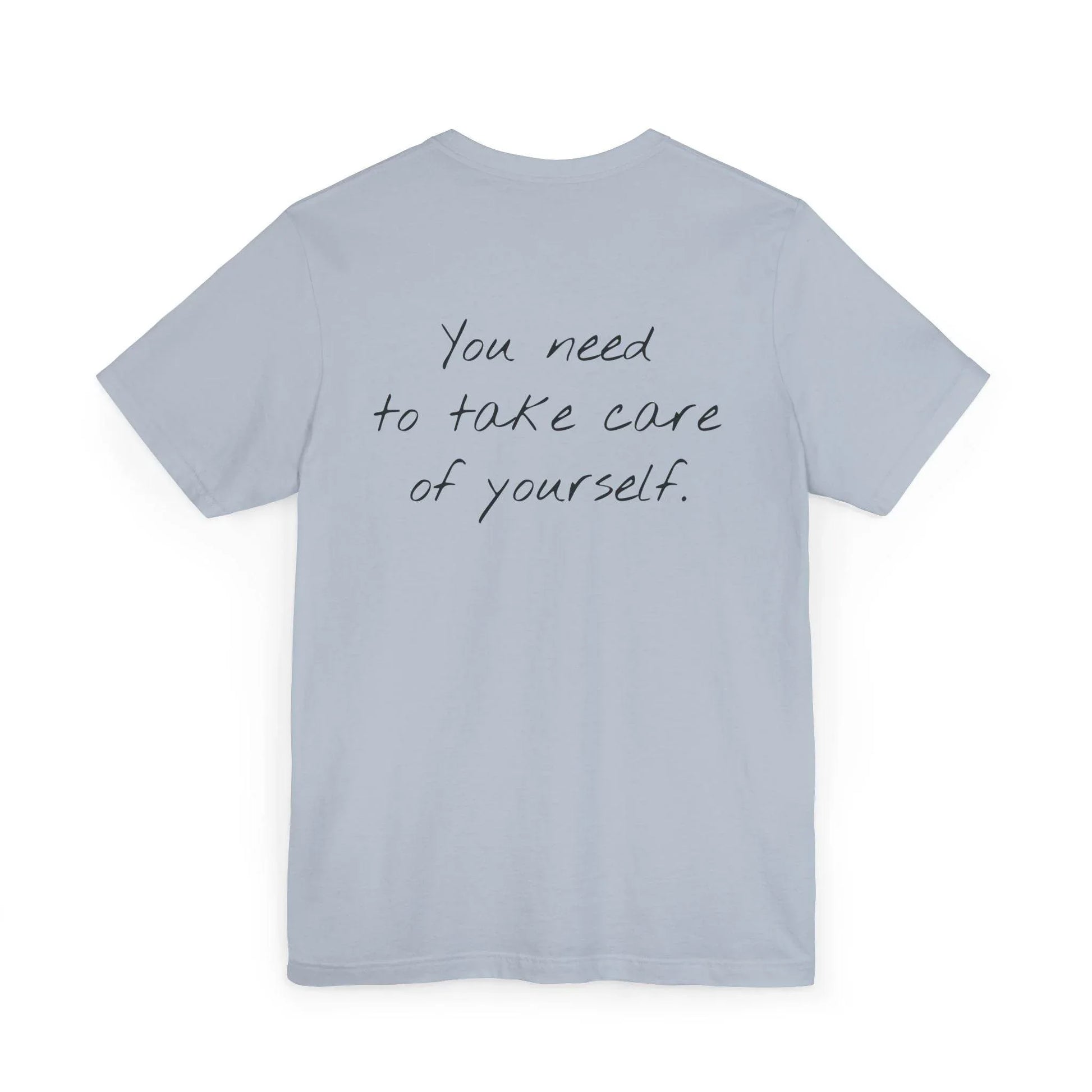 Unisex Jersey T-Shirt - 'Take Care' Inspirational - The Dreamer's Bookshop.
