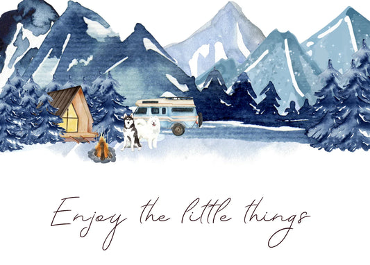 The Dreamer's Bookshop "Mountains" Enjoy Little Things Card - The Dreamer's Bookshop.
