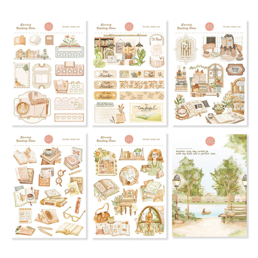 LETTOOn - Heerlijke leestijd - Stickerset - The Dreamer's Bookshop.