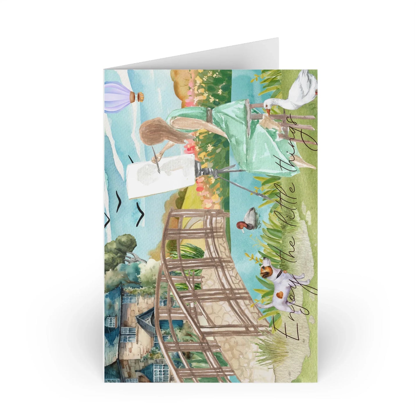 The Dreamer's Bookshop "Painting" Enjoy the Little Things Card - The Dreamer's Bookshop.