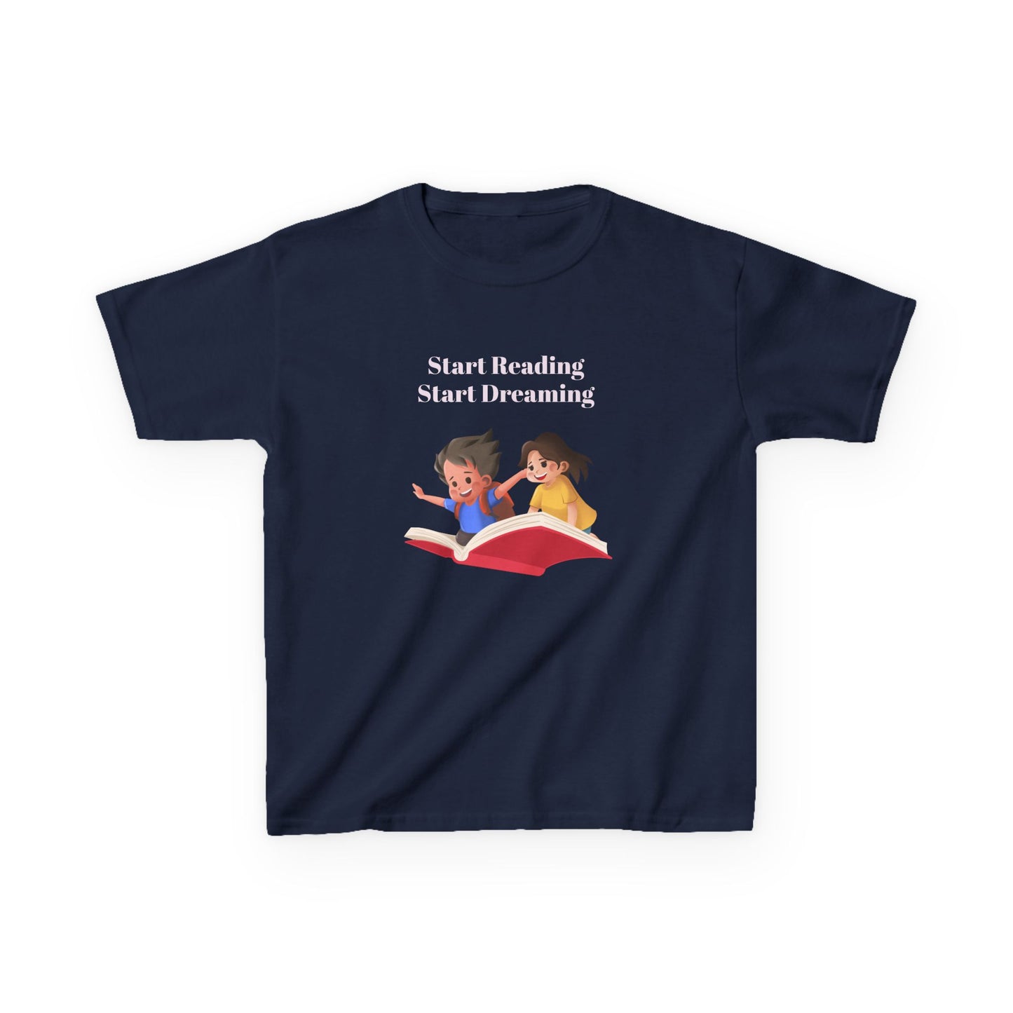 CA - Kids Heavy Cotton Tee - "Start Reading, Start Dreaming"