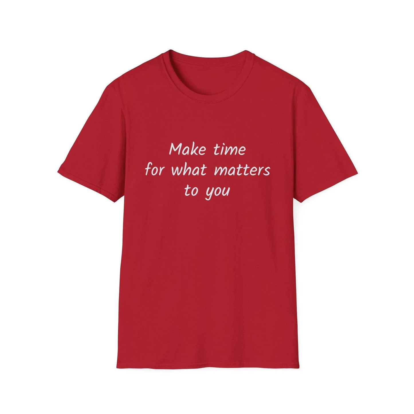 Inspirational Quote Unisex Softstyle T-Shirt - Make Time - The Dreamer's Bookshop.