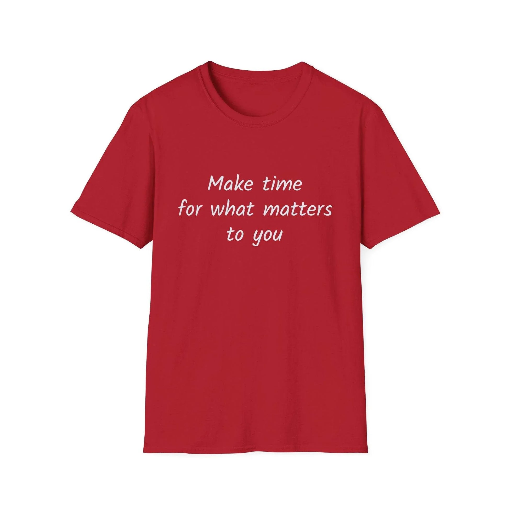 Inspirational Quote Unisex Softstyle T-Shirt - Make Time - The Dreamer's Bookshop.