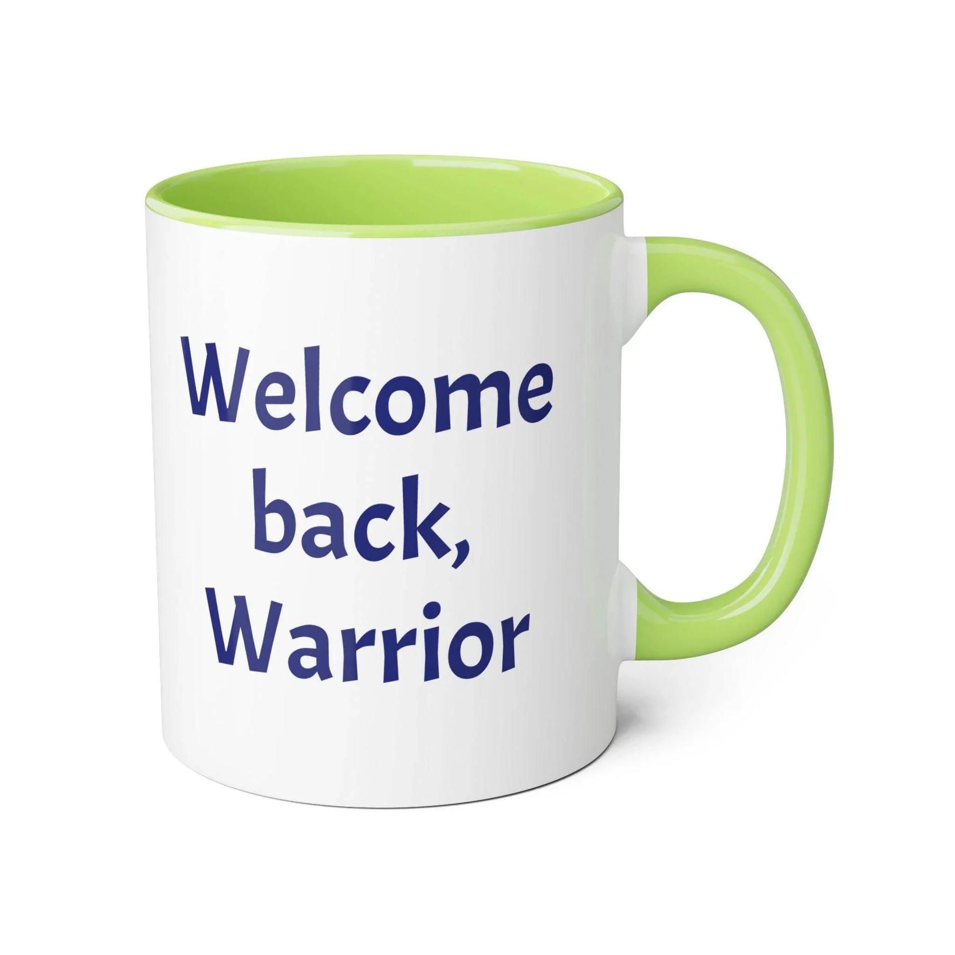 Welcome back, Warrior Accent Mug - 11oz Coffee Cup for Chronic Illness Warriors - The Dreamer's Bookshop.