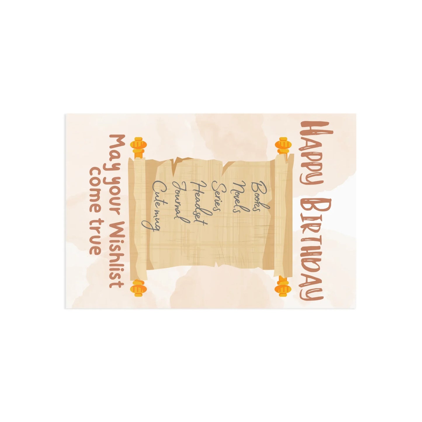 The Dreamer's Bookshop "WIshlist" Birthday Card - The Dreamer's Bookshop.