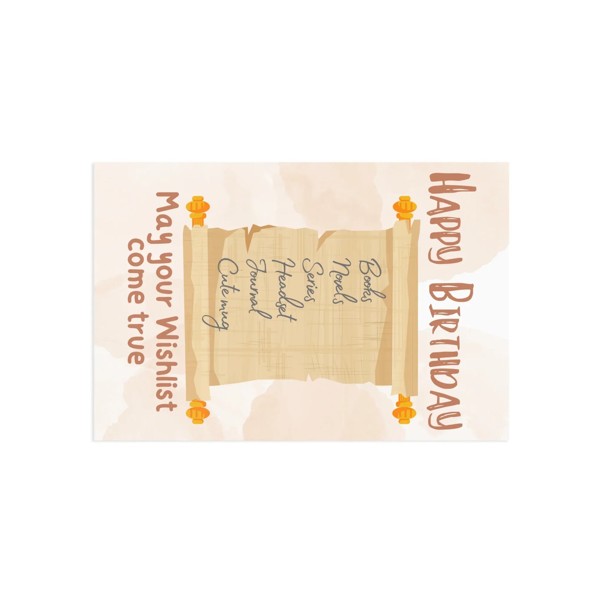 The Dreamer's Bookshop "WIshlist" Birthday Card - The Dreamer's Bookshop.