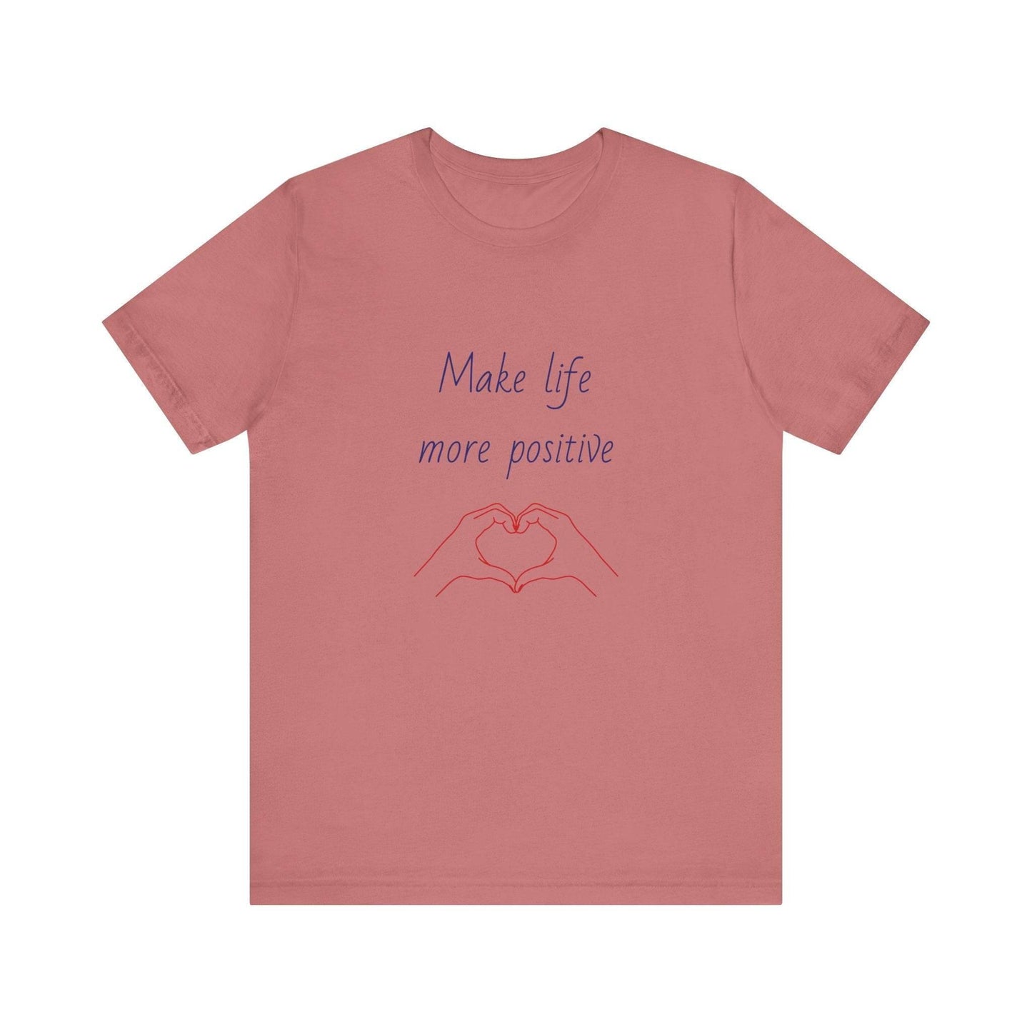 Positive Vibes Unisex Short Sleeve Tee - Make Life More Positive - The Dreamer's Bookshop.