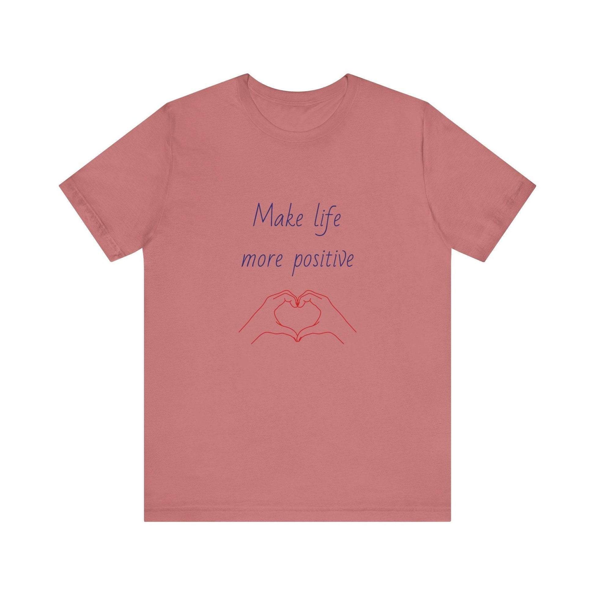 Positive Vibes Unisex Short Sleeve Tee - Make Life More Positive - The Dreamer's Bookshop.