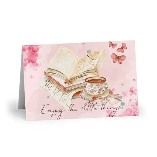 The Dreamer's Bookshop "Bookworm" Enjoy the Little Things Card - The Dreamer's Bookshop.