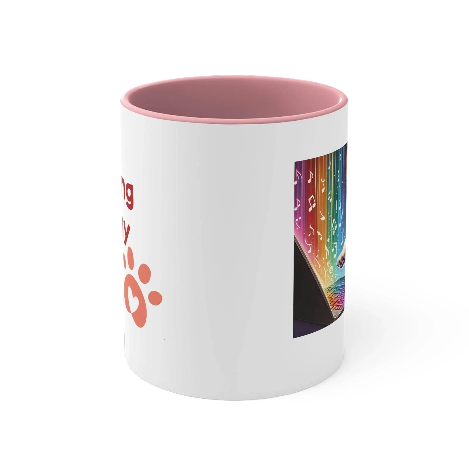 Funny Colorful Accent Mug - 11oz Dog Writer Coffee Cup - The Dreamer's Bookshop.