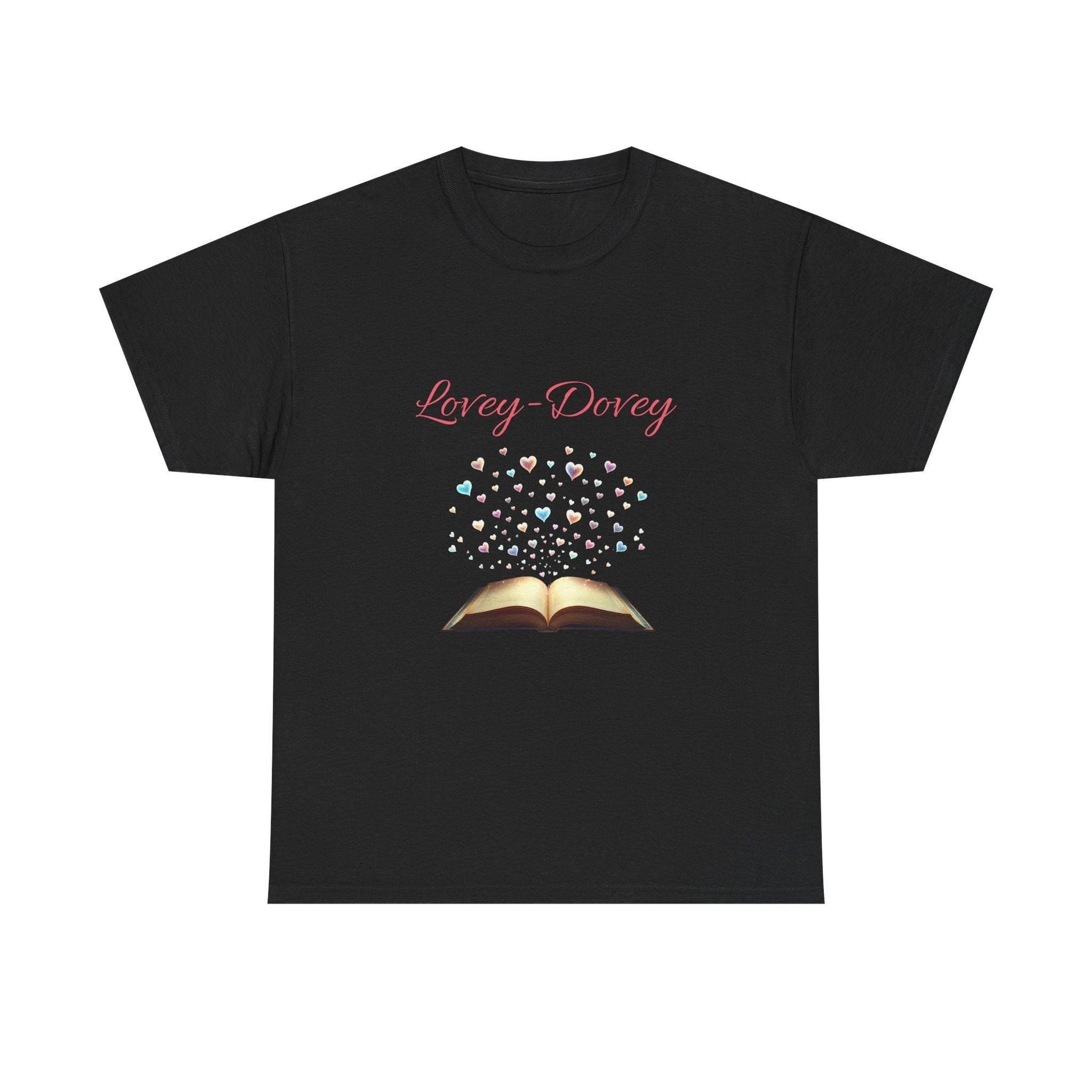 Lovey-Dovey - Graphic Tee - Unisex Heavy Cotton T-Shirt for Book Lovers - The Dreamer's Bookshop.