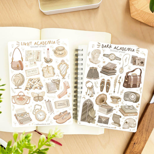 LETTOOn - Stickervel - Dark & Light Academia - The Dreamer's Bookshop.
