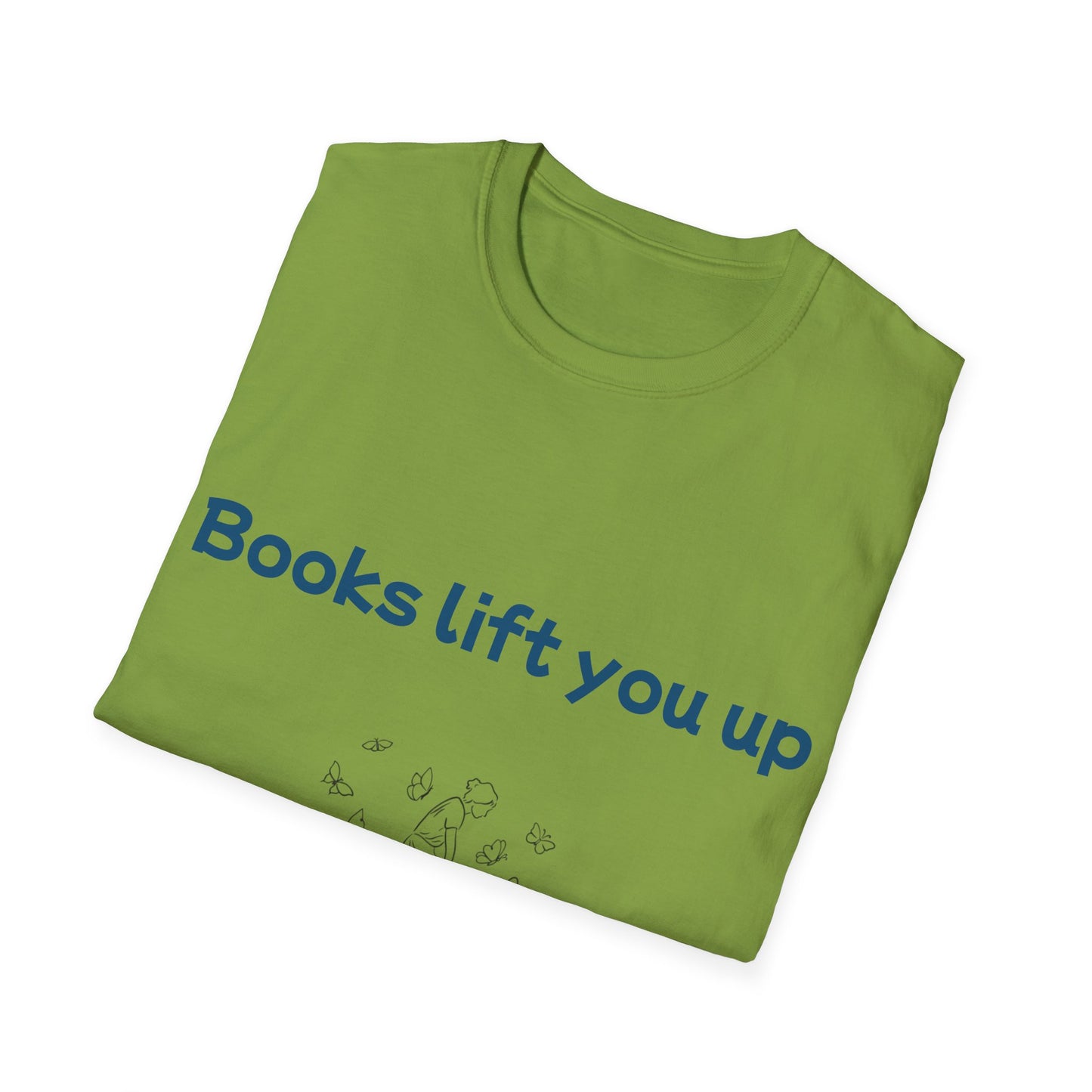 Inspirational Unisex Softstyle T-Shirt - Books Lift You Up