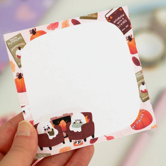 My Sweet Paper Card - Ghosty Reading Time - Schattig Halloween-notitieblok - The Dreamer's Bookshop.