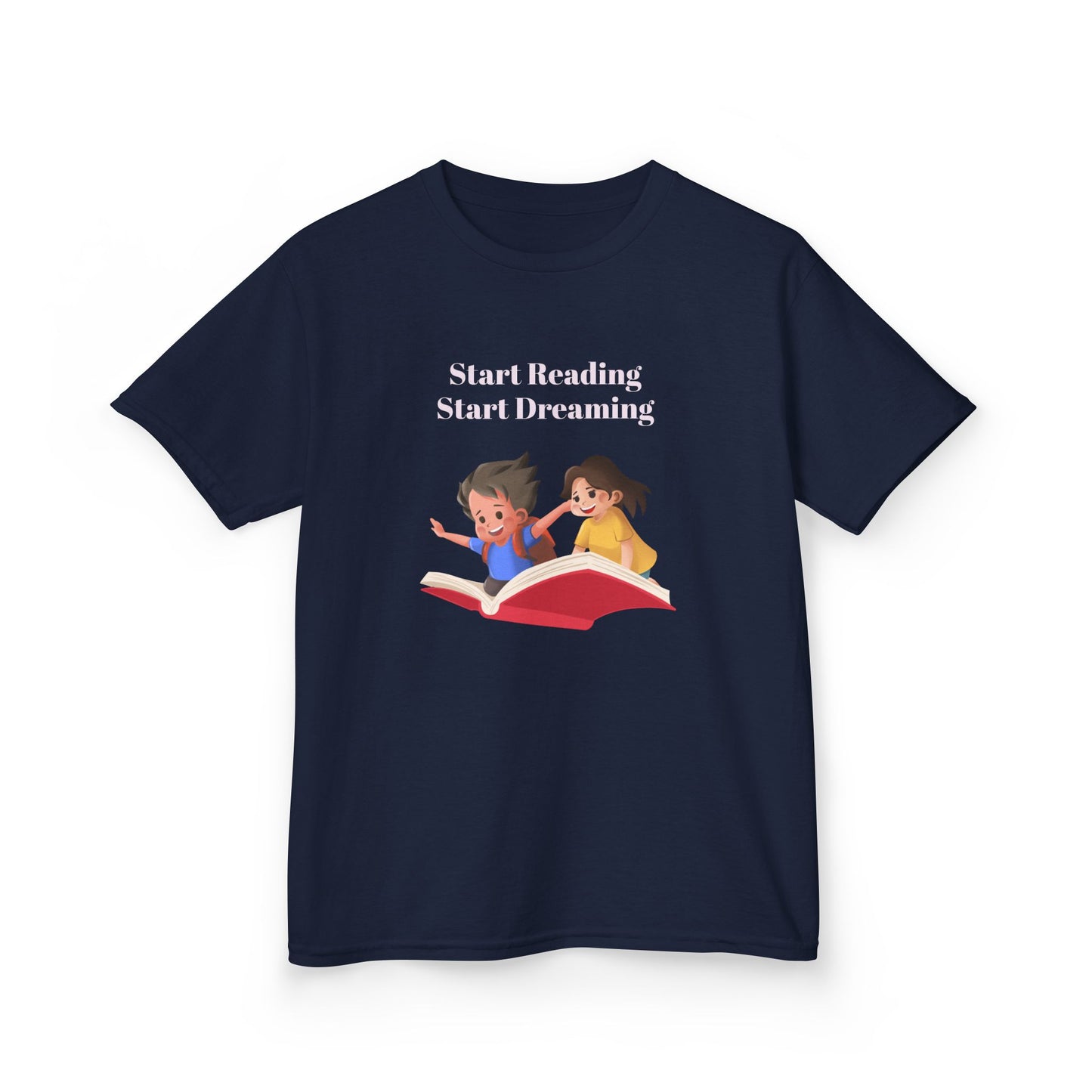 CA - Kids Heavy Cotton Tee - "Start Reading, Start Dreaming"