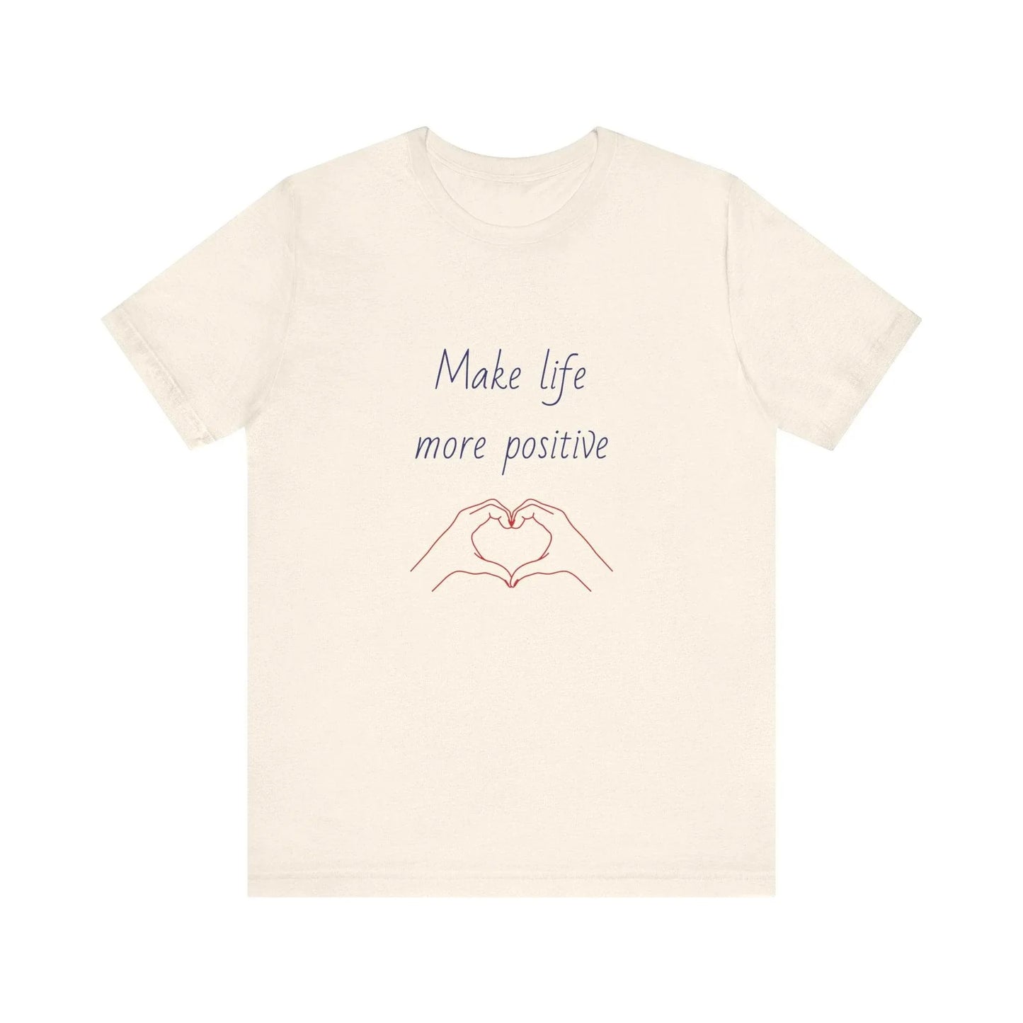 Positive Vibes Unisex Short Sleeve Tee - Make Life More Positive - The Dreamer's Bookshop.