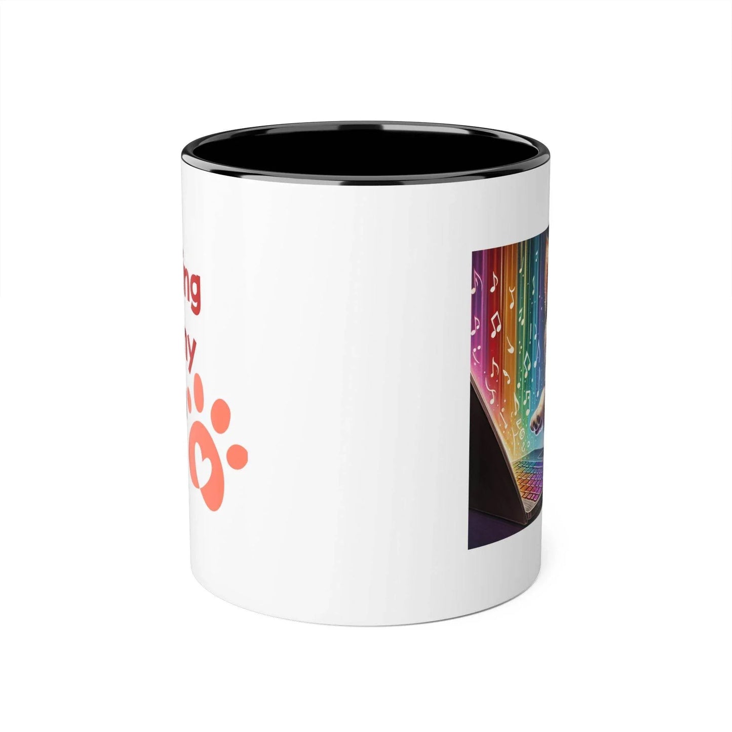 Funny Dog Writer Accent Mug - 11oz Coffee Cup for Book Lovers - The Dreamer's Bookshop.
