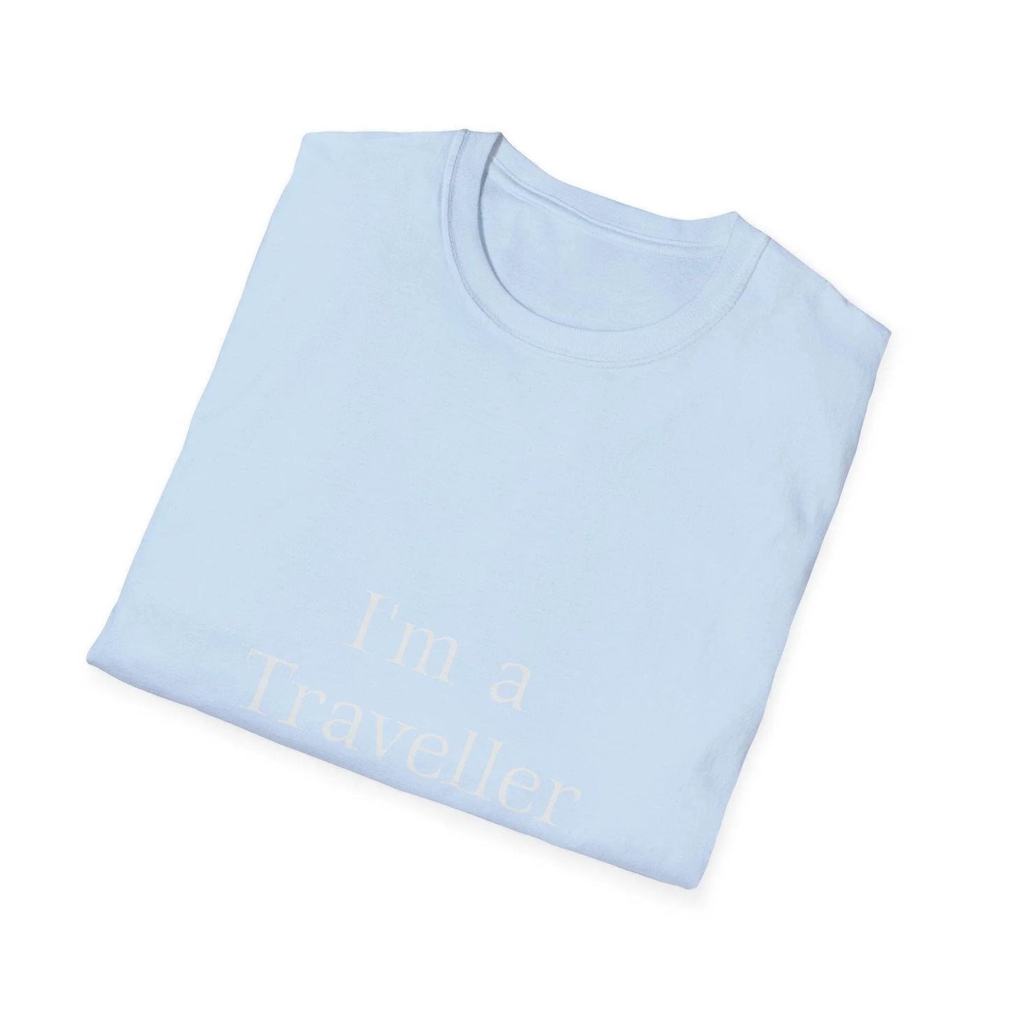 Unisex Softstyle T-Shirt - 'I'm a Traveller of Worlds' & 'Books Take Me Places Far & Beyond' - The Dreamer's Bookshop.