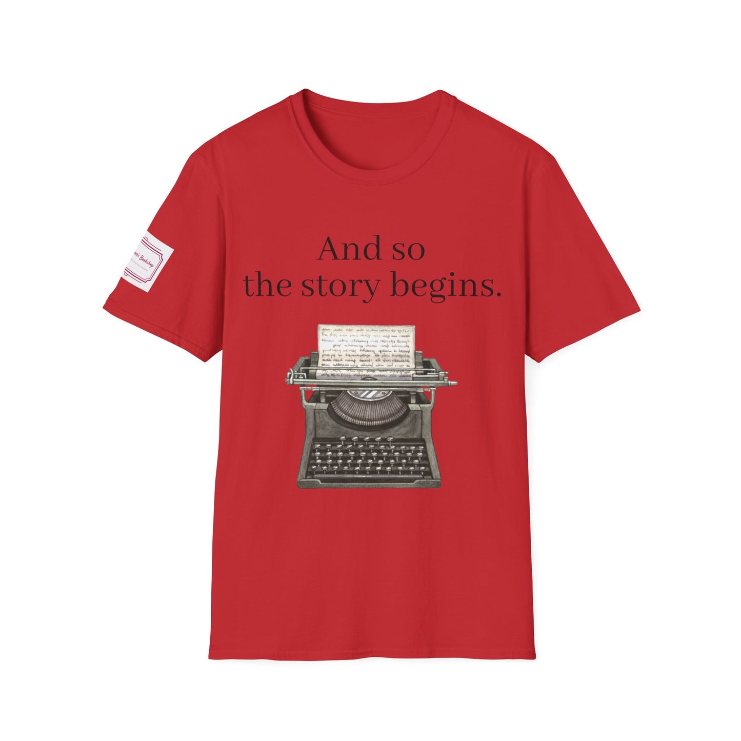 Unisex T-Shirt - Vintage Writing "Story Begins" for Book Lovers