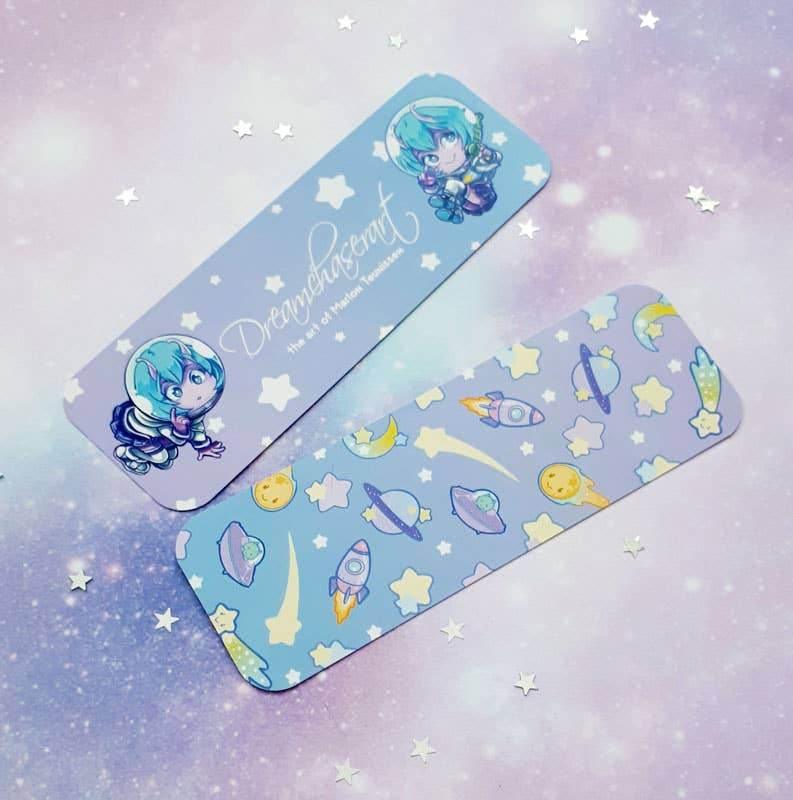 Dreamchaserart - Kawaii galaxy bladwijzer - The Dreamer's Bookshop.