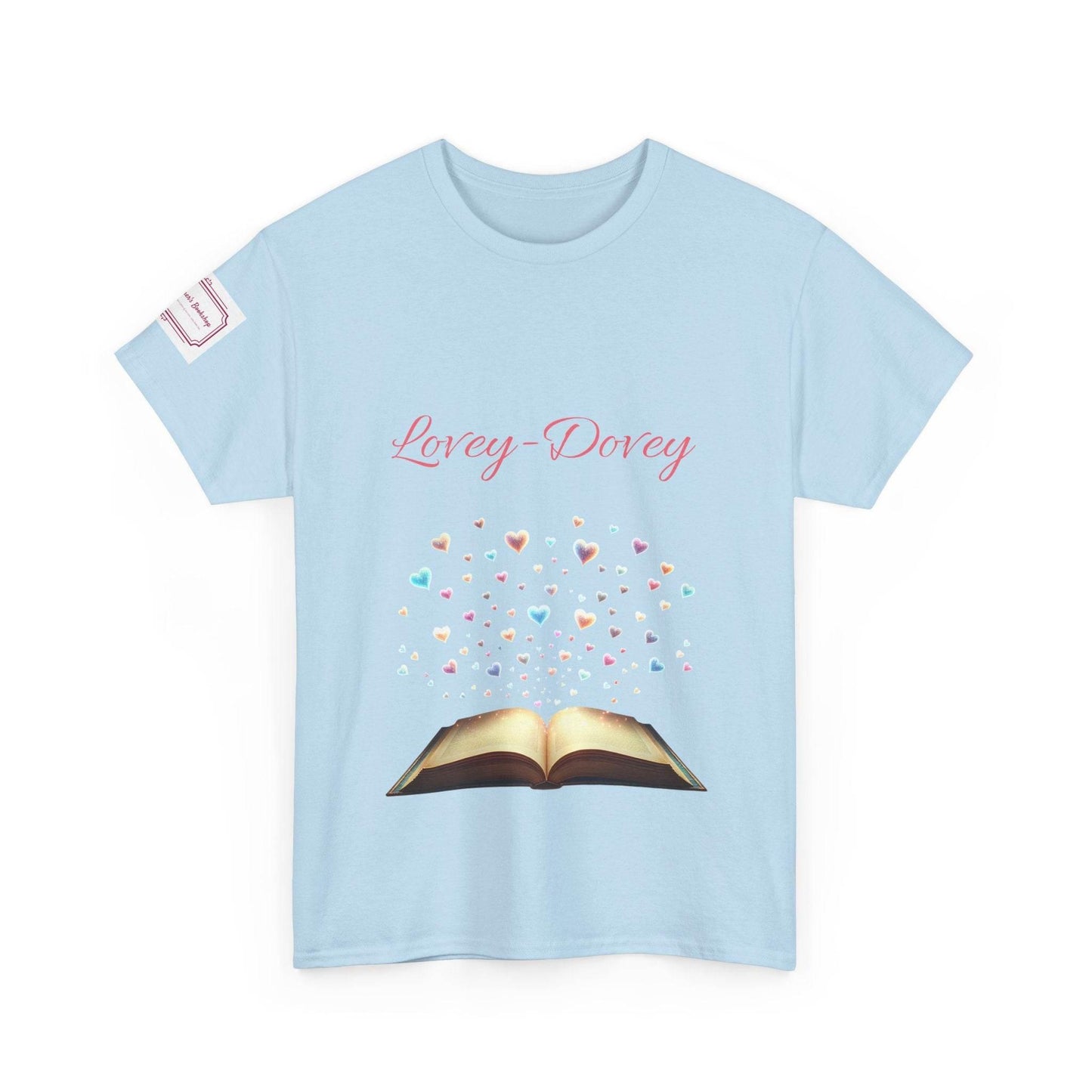 Lovey-Dovey - Unisex Heavy Cotton Tee - Sweet Romance - The Dreamer's Bookshop.