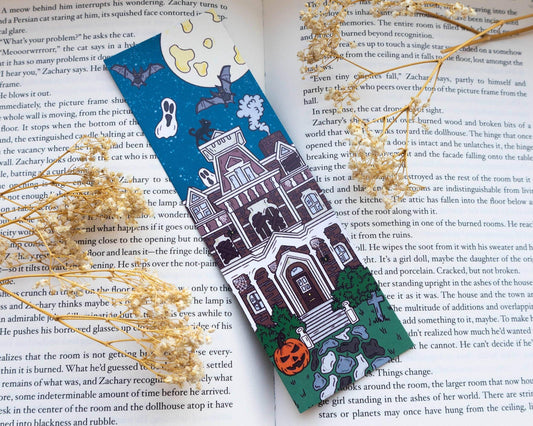 Basically Britt - Halloween Bookmark Haunted Mansion - The Dreamer's Bookshop.