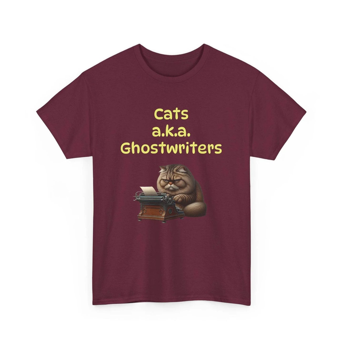 Cats Ghostwriters - A Unisex Heavy Cotton Tee - Perfect Gift for Book Lovers - The Dreamer's Bookshop.