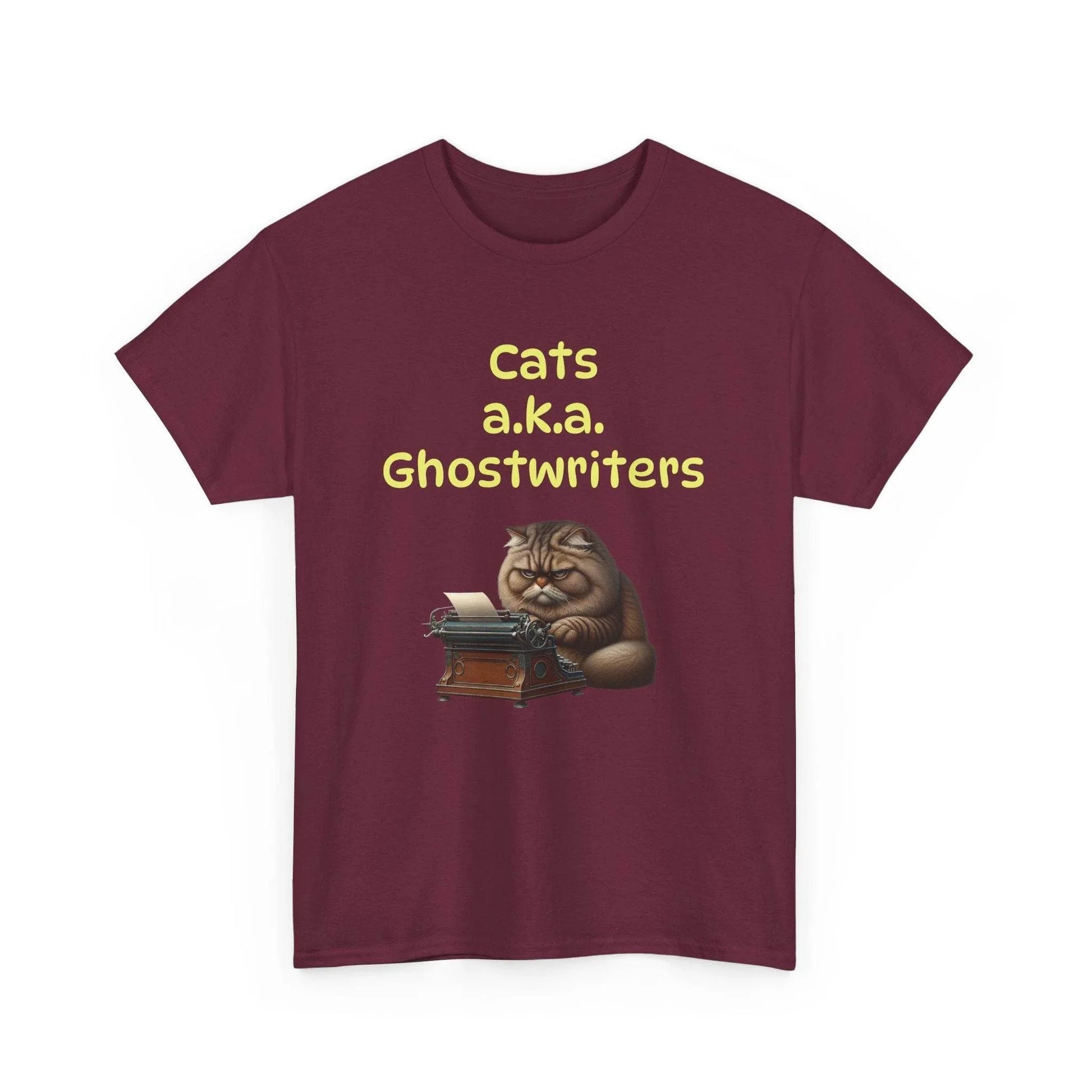 Cats Ghostwriters - A Unisex Heavy Cotton Tee - Perfect Gift for Book Lovers - The Dreamer's Bookshop.