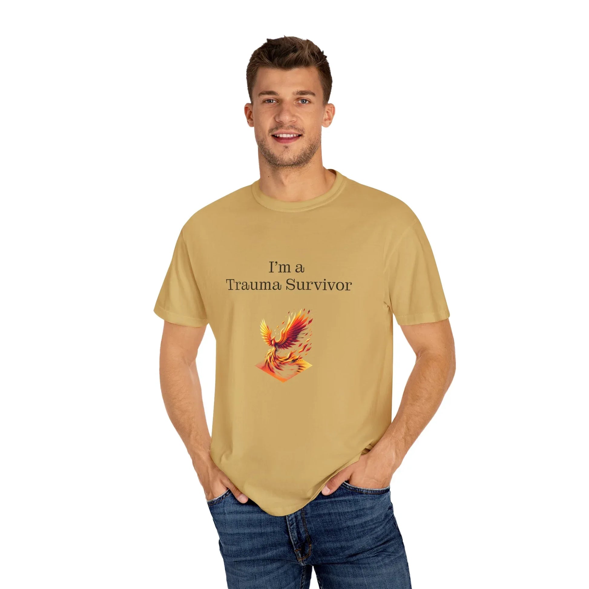 Trauma Survivor Unisex Garment-Dyed T-Shirt - Empowering Supportive Apparel - The Dreamer's Bookshop.