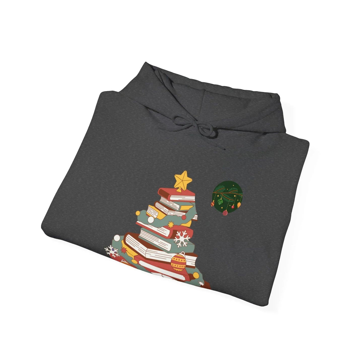 Christmas Book Tree Hoodie - Cozy Unisex Sweatshirt for Book Lovers - The Dreamer's Bookshop.