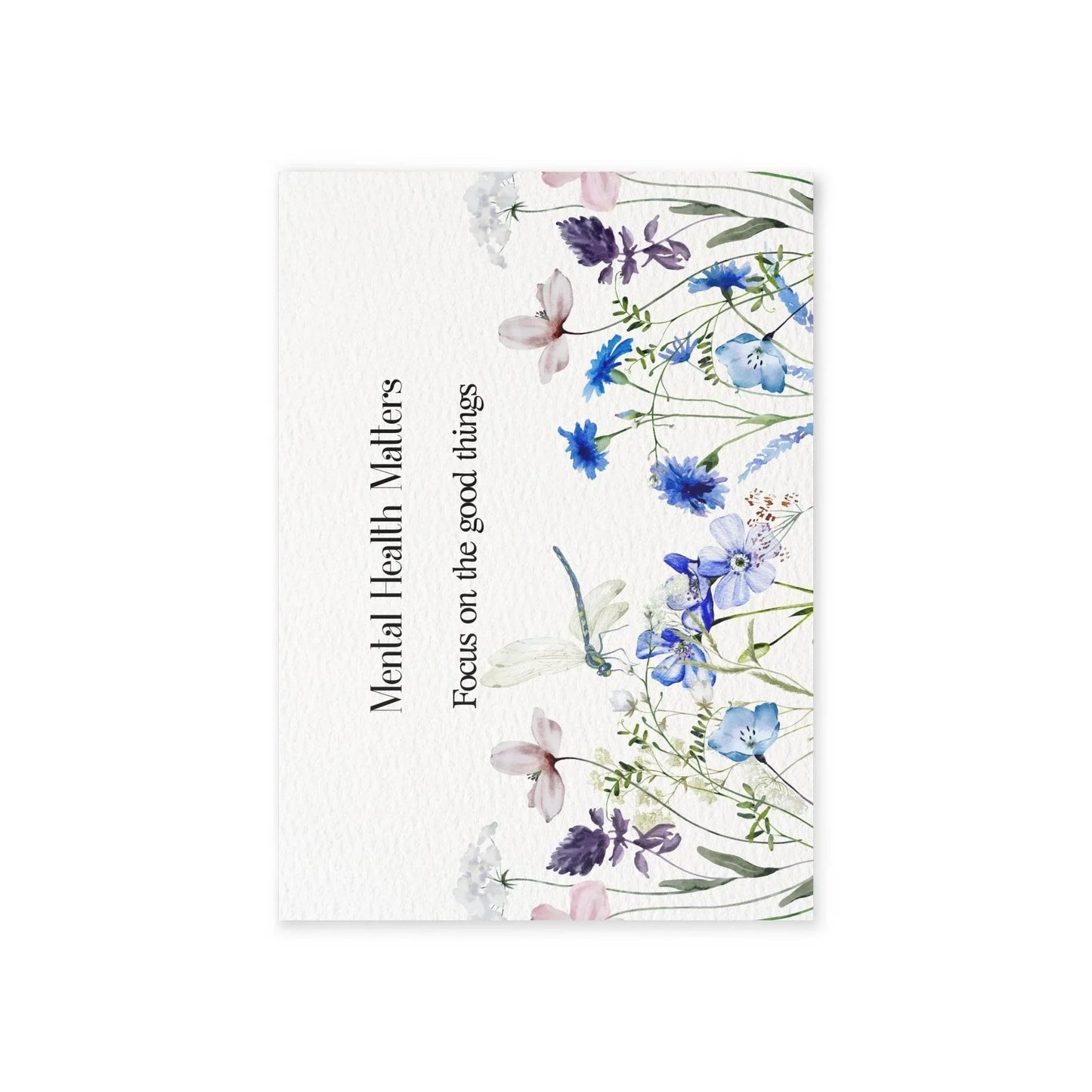Watercolor "Focus" Mental Health Matters Art Print Card - The Dreamer's Bookshop.