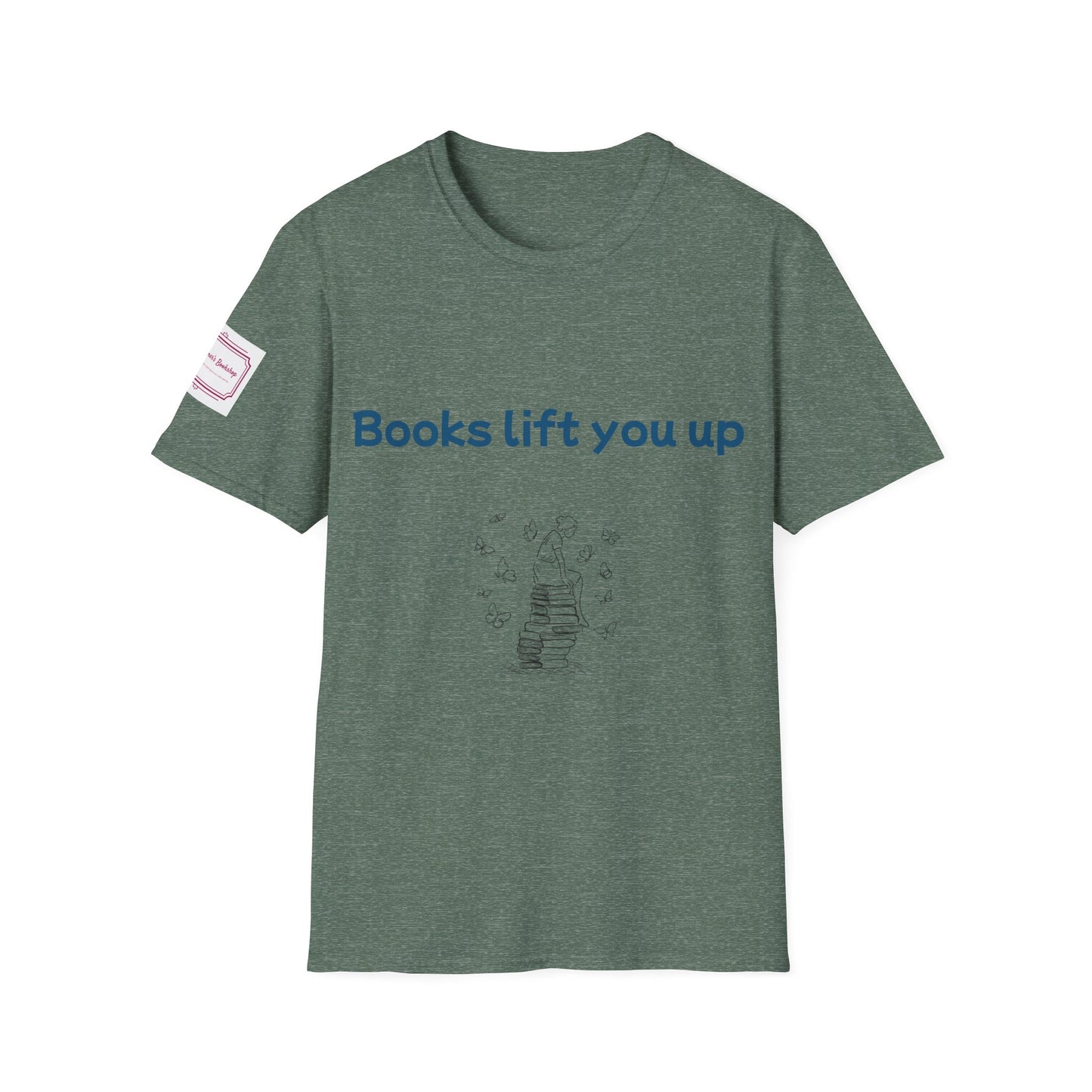 Inspirational Unisex Softstyle T-Shirt - Books Lift You Up