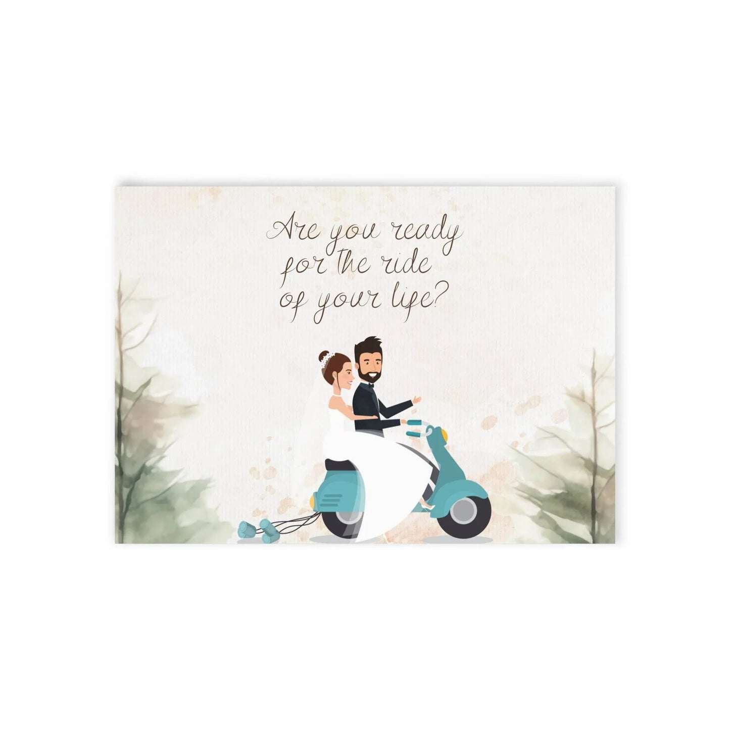 The Dreamer's Bookshop Cute "The Ride" Wedding Card - The Dreamer's Bookshop.