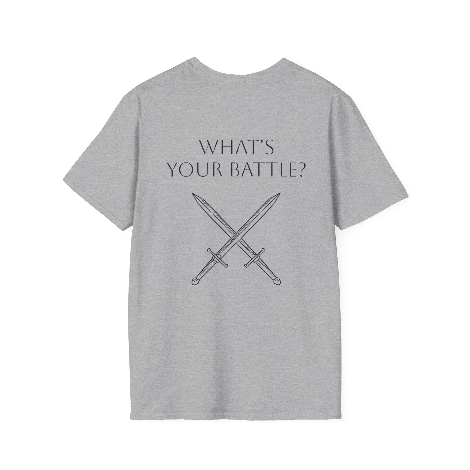 Anxiety Warrior Unisex Softstyle T-Shirt - What's Your Battle? - The Dreamer's Bookshop.