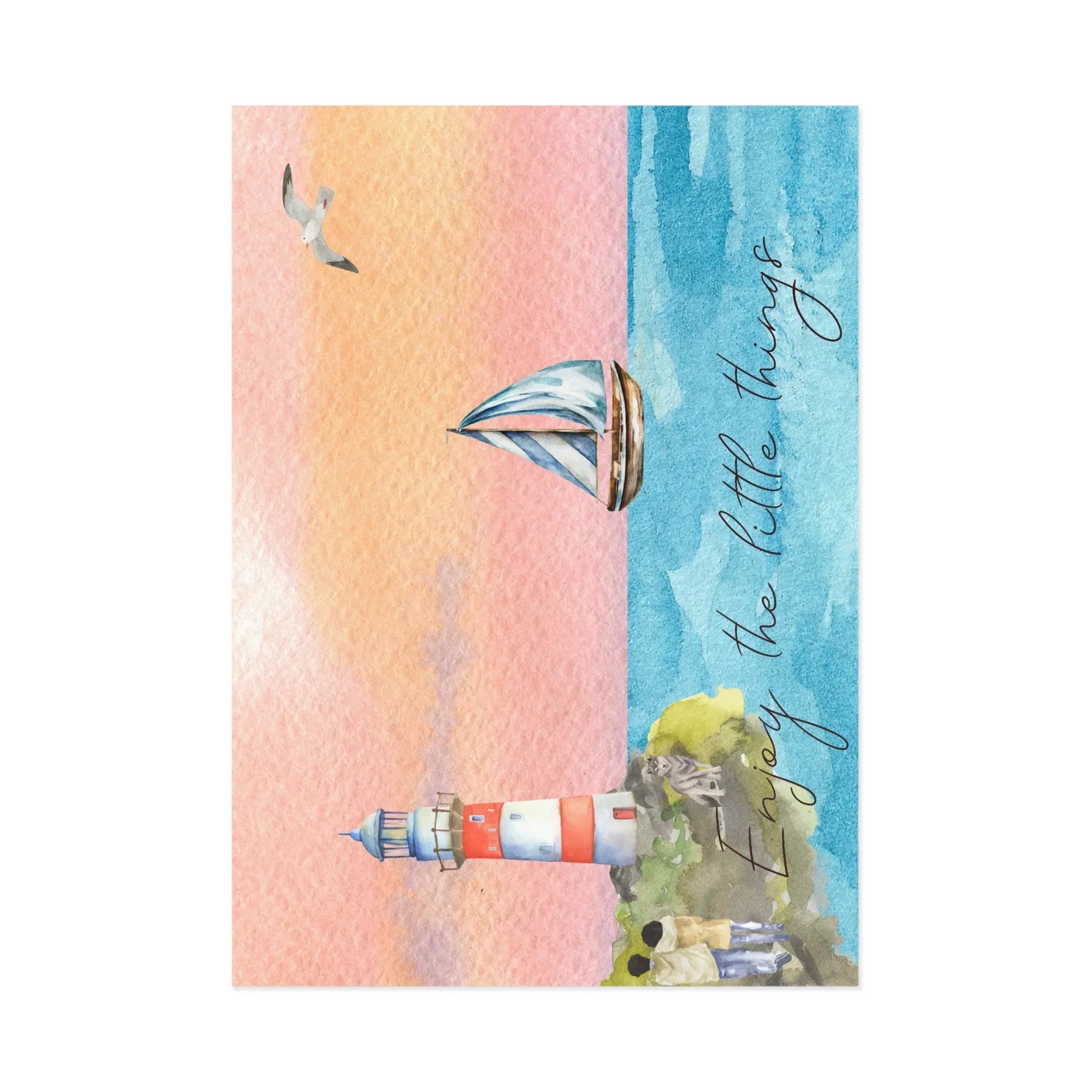 The Dreamer's Bookshop "Lighthouse" Enjoy the little things Card - The Dreamer's Bookshop.