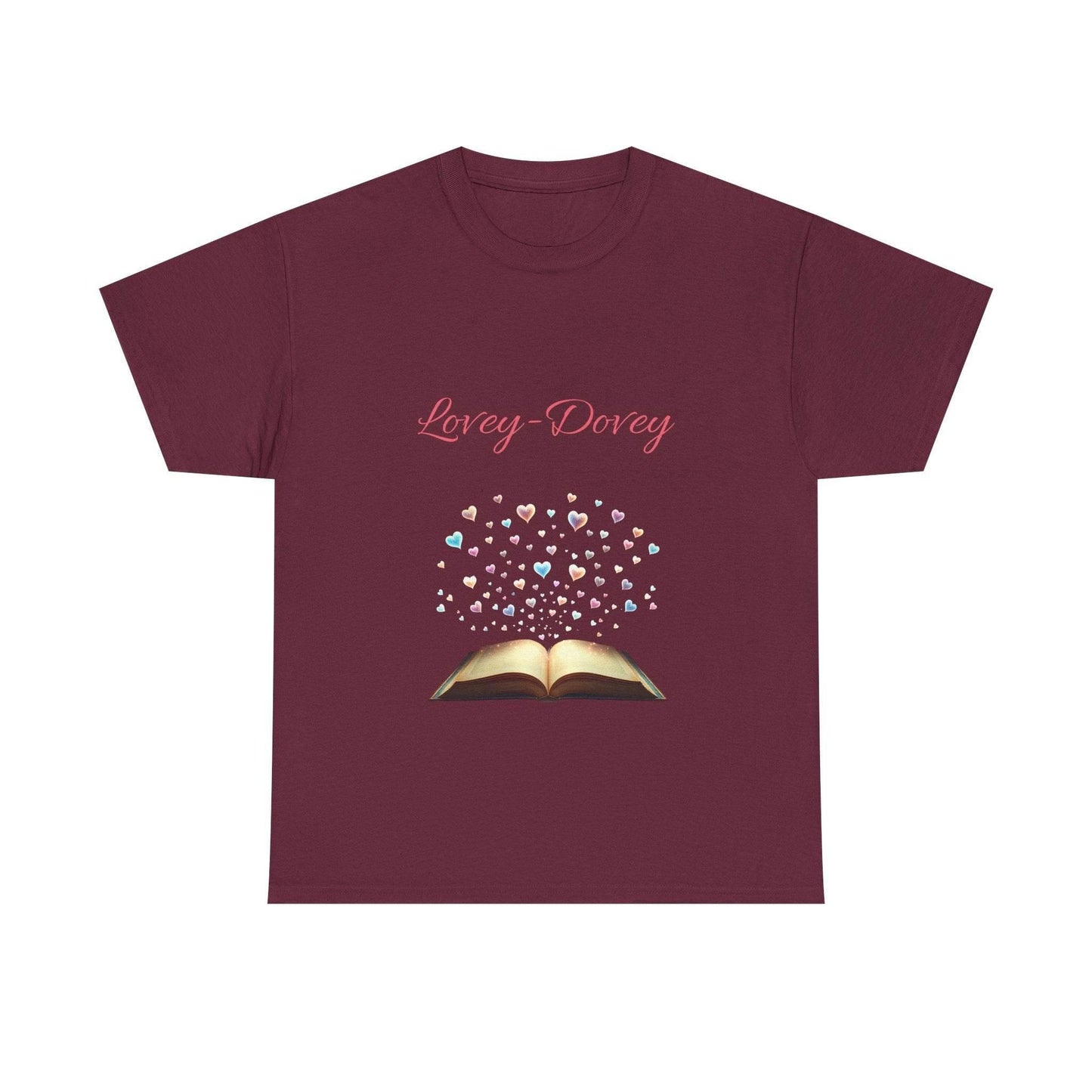 Lovey-Dovey - Unisex Heavy Cotton Tee - Sweet Romance - The Dreamer's Bookshop.