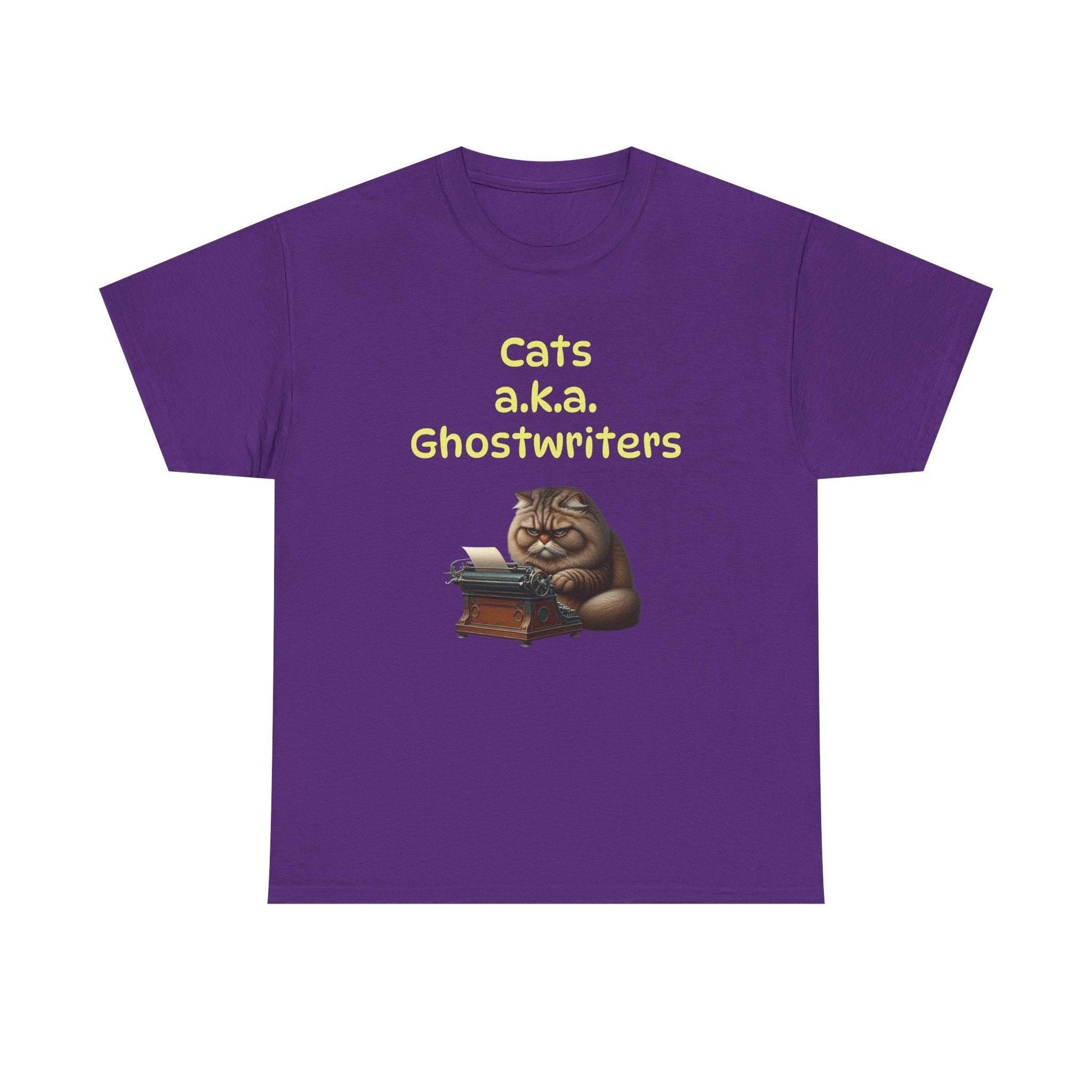 Cats Ghostwriters - A Unisex Heavy Cotton Tee - Perfect Gift for Book Lovers - The Dreamer's Bookshop.
