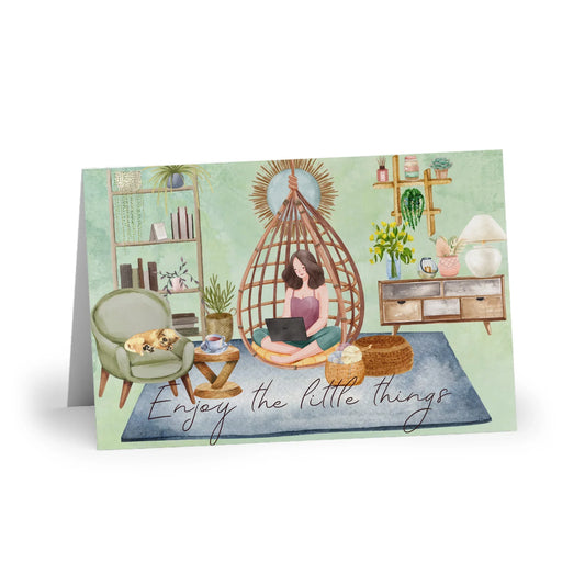 The Dreamer's Bookshop "Cozy at Home" Enjoy the Little Things Card - The Dreamer's Bookshop.