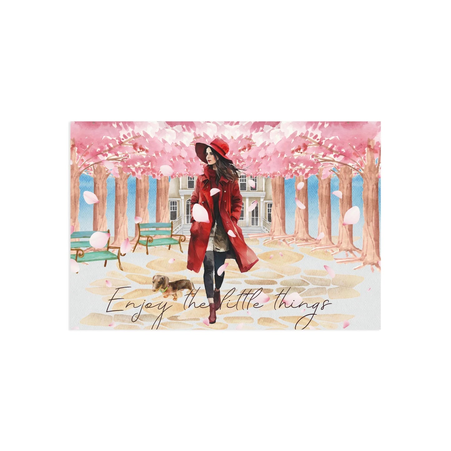 The Dreamer's Bookshop "Sakura Walk" Enjoy the Little Things Card - The Dreamer's Bookshop.
