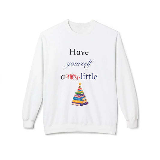 A Merry Little BookMas - Unisex Fleece Crewneck Sweatshirt - Ideal Gift - The Dreamer's Bookshop.