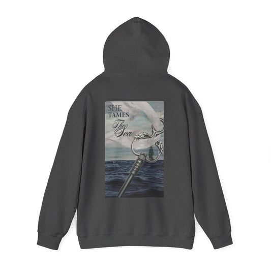 *SPECIAL RQST* Indie Books on the Road Hooded Sweatshirt - She Tames the Sea Cover - The Dreamer's Bookshop.