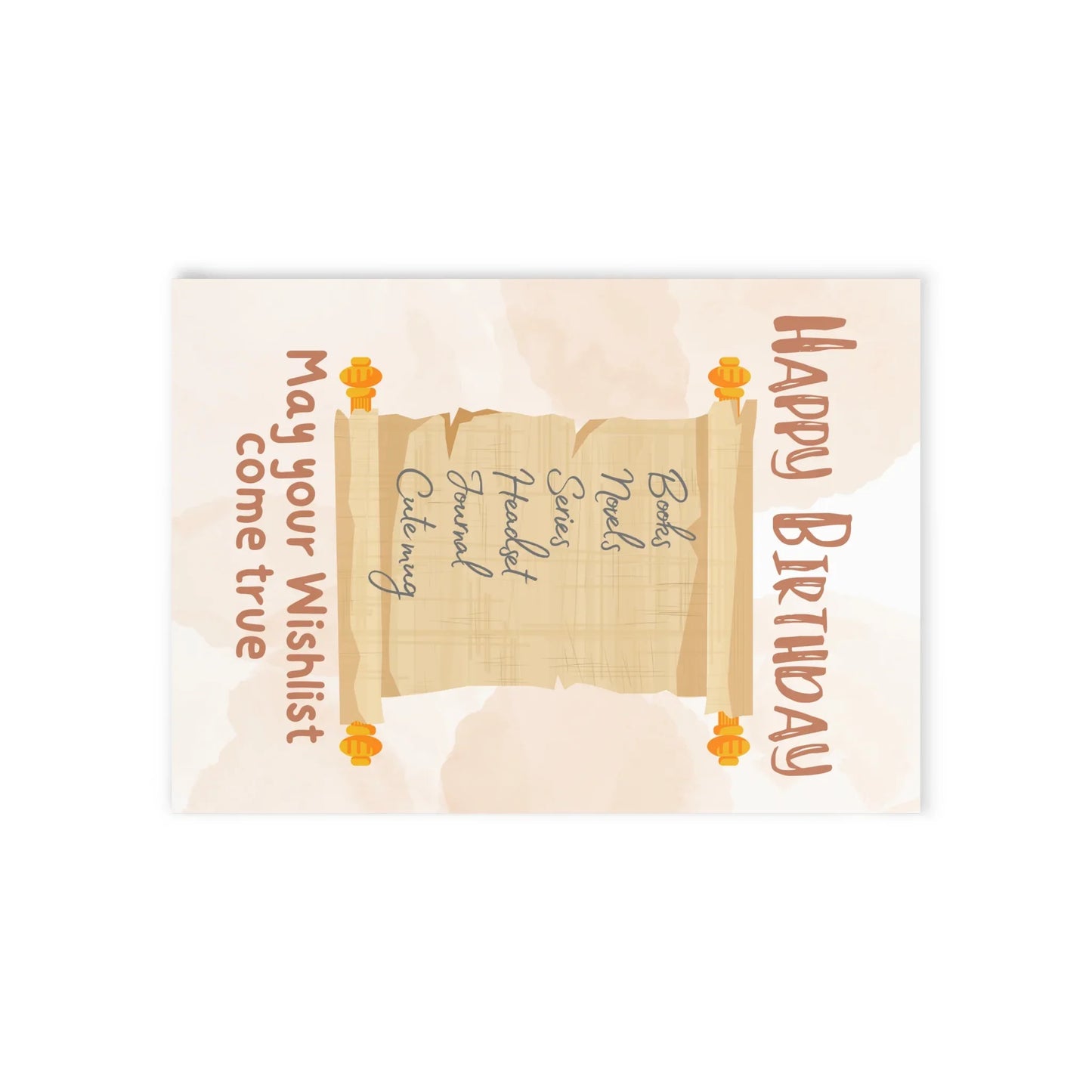 The Dreamer's Bookshop "Wishlist" Birthday Card - The Dreamer's Bookshop.
